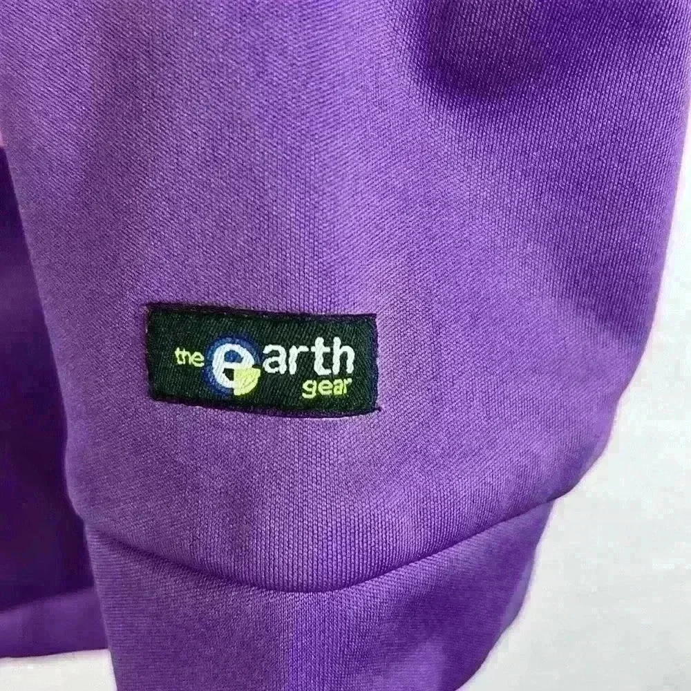 The Earth Gear Jacket Purple Girls Sz 10-12 Fleece Lined Full Zip